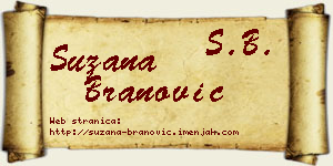 Suzana Branović vizit kartica